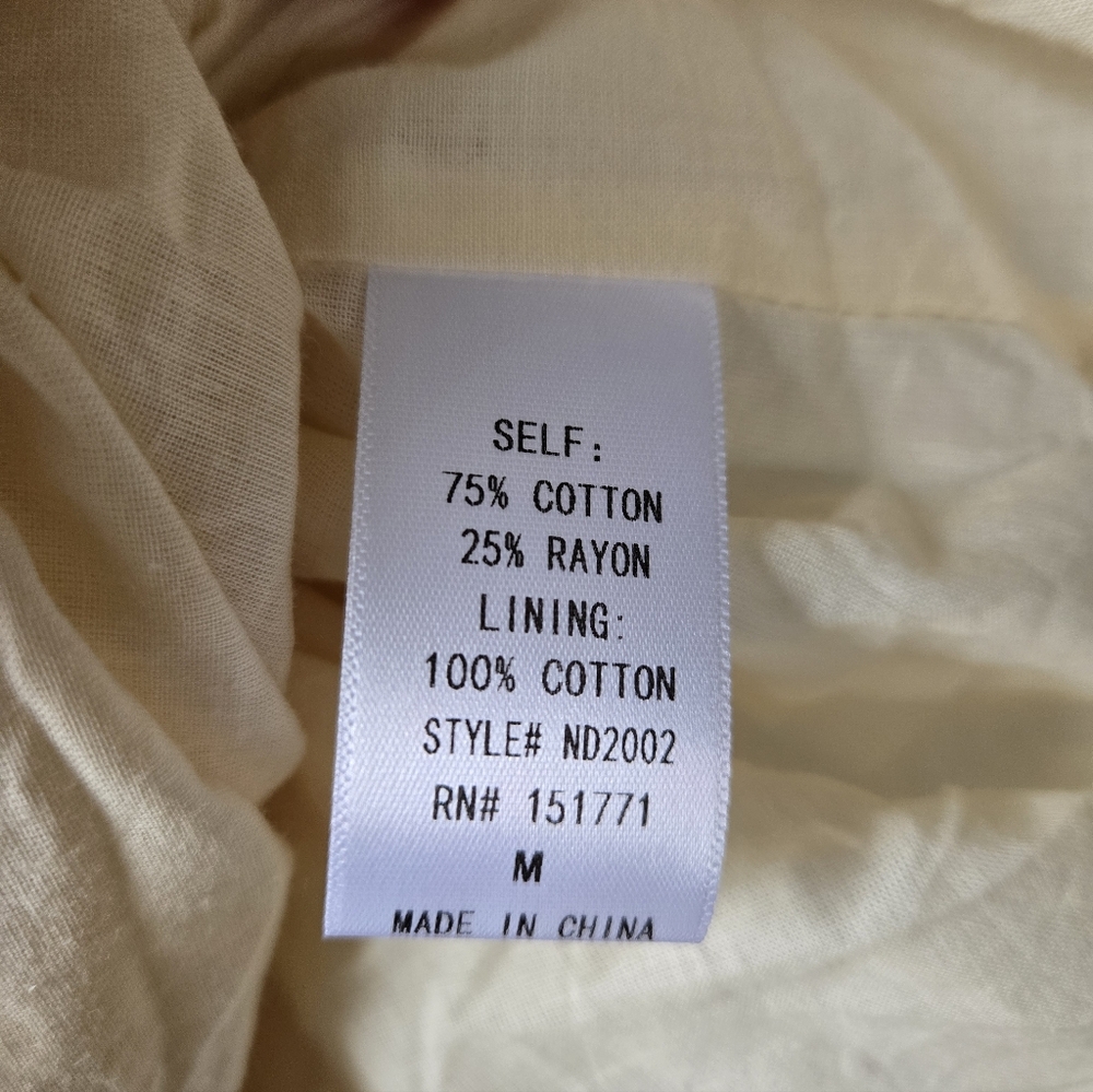 Gilli Off-White Puff Sleeve Shirt Dress - Picture 3 of 3